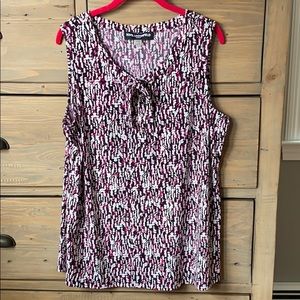 EUC Karl Lagerfeld sleeveless blouse sz XL